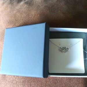 Diamond Double Heart Necklace